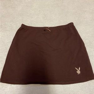 PACSUN: Playboy brown skirt